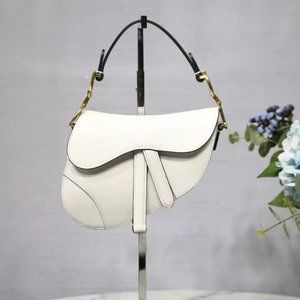 White Saddlebag Purse